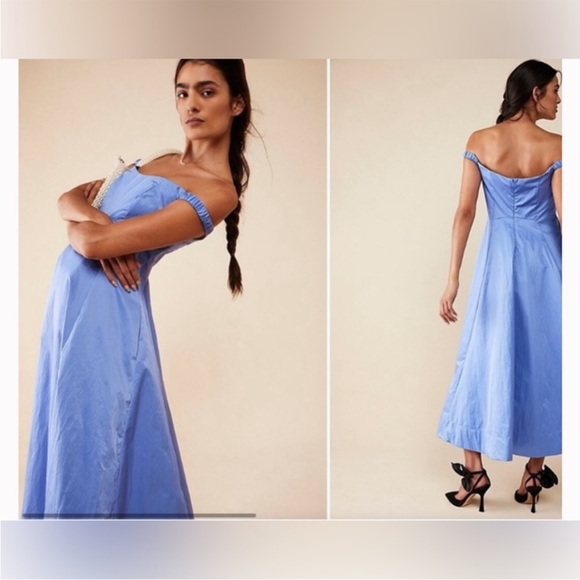 Free People x Revolve Alinda Iris Blue Dress Sz 10 $228 NWOT - Picture 3 of 6